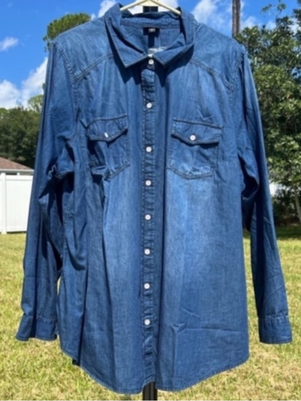 NWT Torrid button down denim top